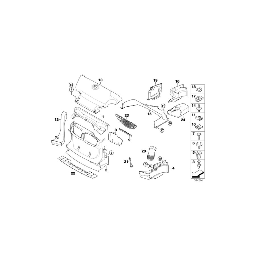 Genuine BMW 07143421743 RR5 E83 Body Nut ST 4,8 (Inc. 528xi, 316i & 330xd) | ML Performance UK Car Parts