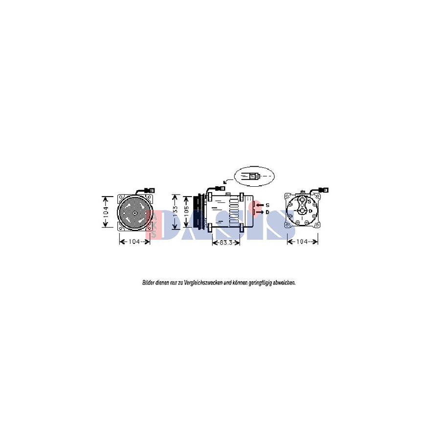 AKS Dasis 850703N Compressor, Air Conditioning | ML Performance UK