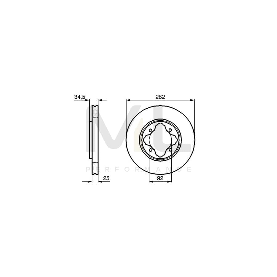 BOSCH 0 986 478 634 Brake Disc for HONDA ACCORD Internally Vented, Vented, Oiled | ML Performance Car Parts