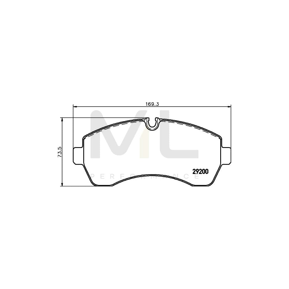 Hella 8DB 355 005-531 Brake Pad Set Prepared For Wear Indicator, With Brake Caliper Screws, With Accessories | ML Performance Car Parts