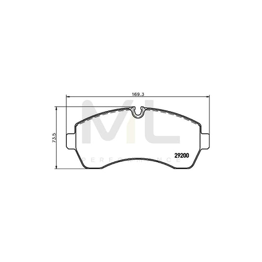 Hella 8DB 355 005-531 Brake Pad Set Prepared For Wear Indicator, With Brake Caliper Screws, With Accessories | ML Performance Car Parts