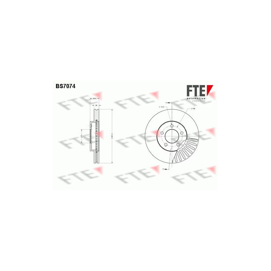 Fte BS7074 Brake Disc For Ford Usa Windstar (A3) | ML Performance UK Car Parts