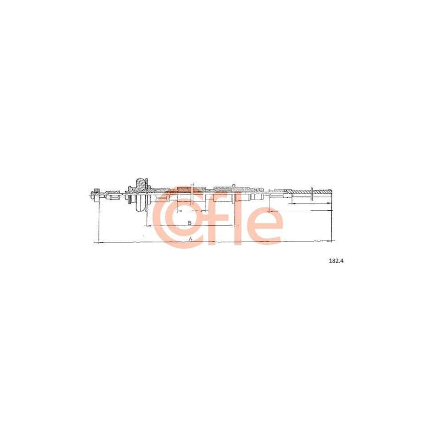 Cofle 182.4 Clutch Cable For Fiat 124 Saloon (124)