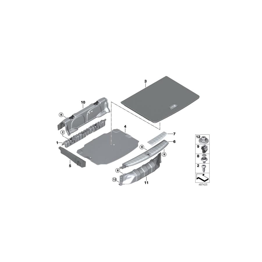 Genuine BMW 51477437335 F39 Trim Panel, Trunk Floor (Inc. X2 18dX, X2 20i & X2 25iX) | ML Performance UK Car Parts