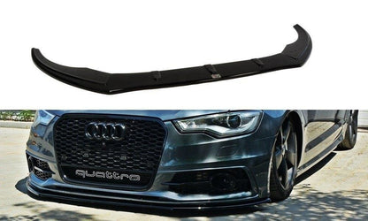 Maxton Design AU-A6-C7-SLINE-FD1T Front Splitter V.1 Audi S6 / A6 S-Line C7 | ML Performance UK Car Parts