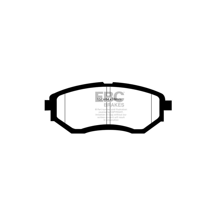 EBC PD11KF569 Subaru Greenstuff Front Brake Pad & GD Disc Kit - Akebono Caliper (Inc. Forester, Legacy, Outback) 2 | ML Performance UK Car Parts