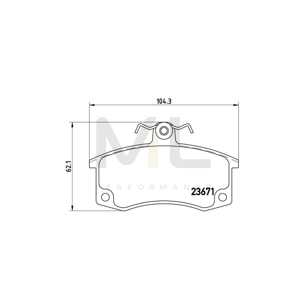 Brembo P 41 004 Brake Pad Set With Acoustic Wear Warning, With Brake Caliper Screws | ML Performance Car Parts