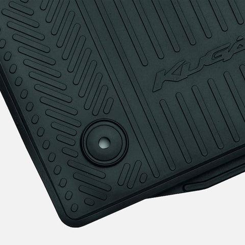 GENUINE FORD 1806312 KUGA SET OF FRONT AND REAR RUBBER FLOOR MATS, BLACK WITH KUGA LOGO, 2012-2016 | ML Performance UK