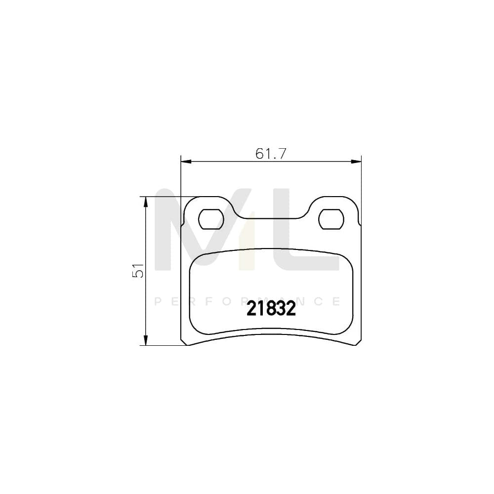 Hella 8DB 355 008-151 Brake Pad Set Not Prepared For Wear Indicator | ML Performance Car Parts