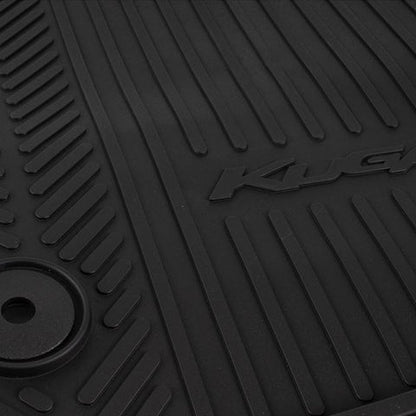 GENUINE FORD 1806312 KUGA SET OF FRONT AND REAR RUBBER FLOOR MATS, BLACK WITH KUGA LOGO, 2012-2016 | ML Performance UK