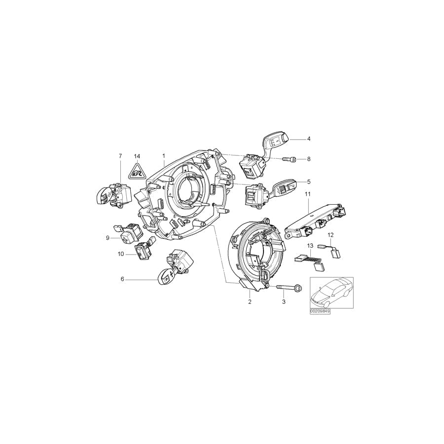 Genuine BMW 61316962564 E66 E67 E65 Cruise Control Switch (Inc. 760i, 750Li & 760Li) | ML Performance UK Car Parts