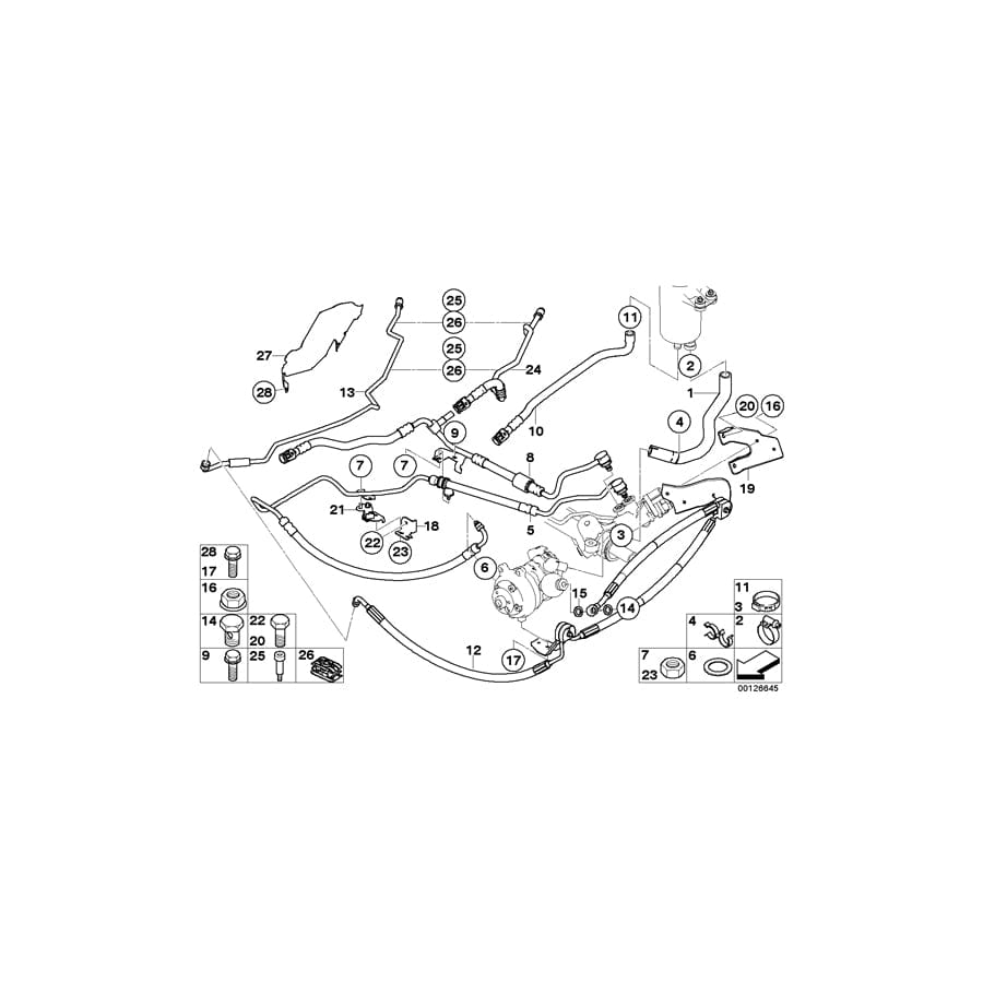 Genuine BMW 32416779940 E65 E66 Holder With Rubber Mounting (Inc. 735i, 730Li & 760i) | ML Performance UK Car Parts