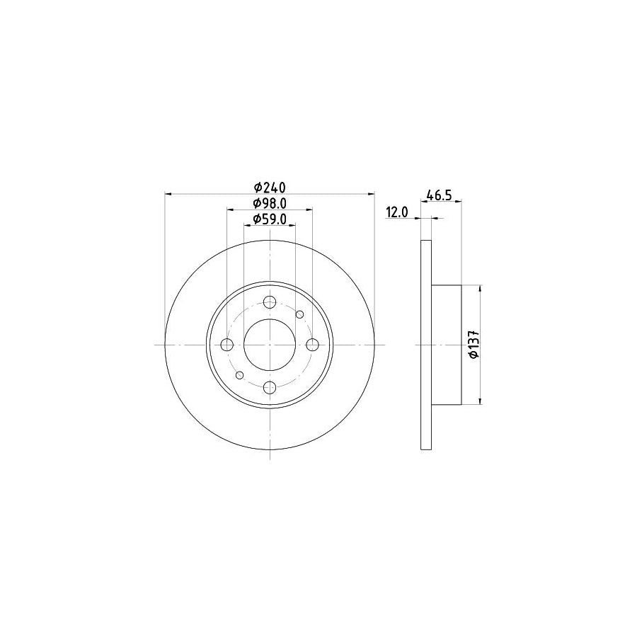 Hella 8MP 376 803-524 Water Pump For VW Transporter