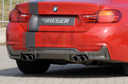 Rieger 00099263 BMW 4 Series F32 F33 F36 Rear Diffuser 6 | ML Performance UK Car Parts