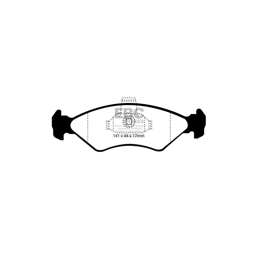 EBC DP41050R Ford Yellowstuff Front Brake Pads (Inc. Fiesta Mk4 & Ka) 2 | ML Performance UK Car Parts