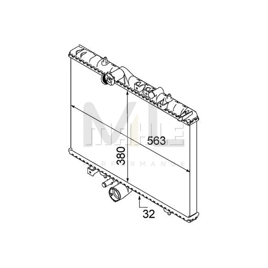 MAHLE ORIGINAL CR 884 000P Engine radiator with snap lock, Brazed cooling fins, Automatic Transmission | ML Performance Car Parts