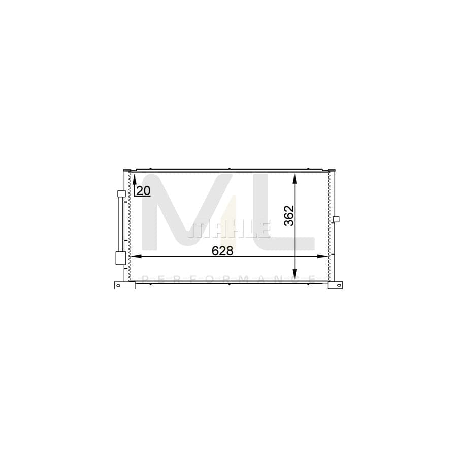 MAHLE ORIGINAL AC 258 000P Air conditioning condenser for FORD MONDEO without dryer | ML Performance Car Parts