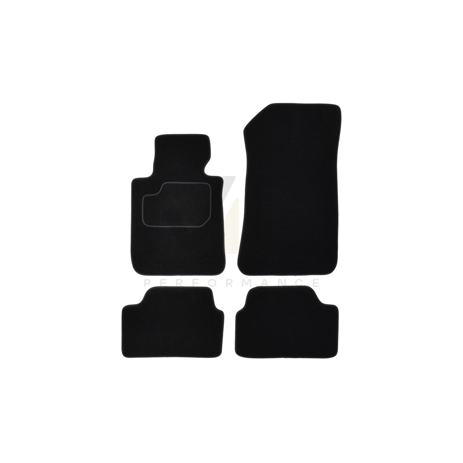 CUSTOPOL Tailored 416710 Floor mat set Textile, Front and Rear, Quantity: 4, Black | ML Performance Car Parts