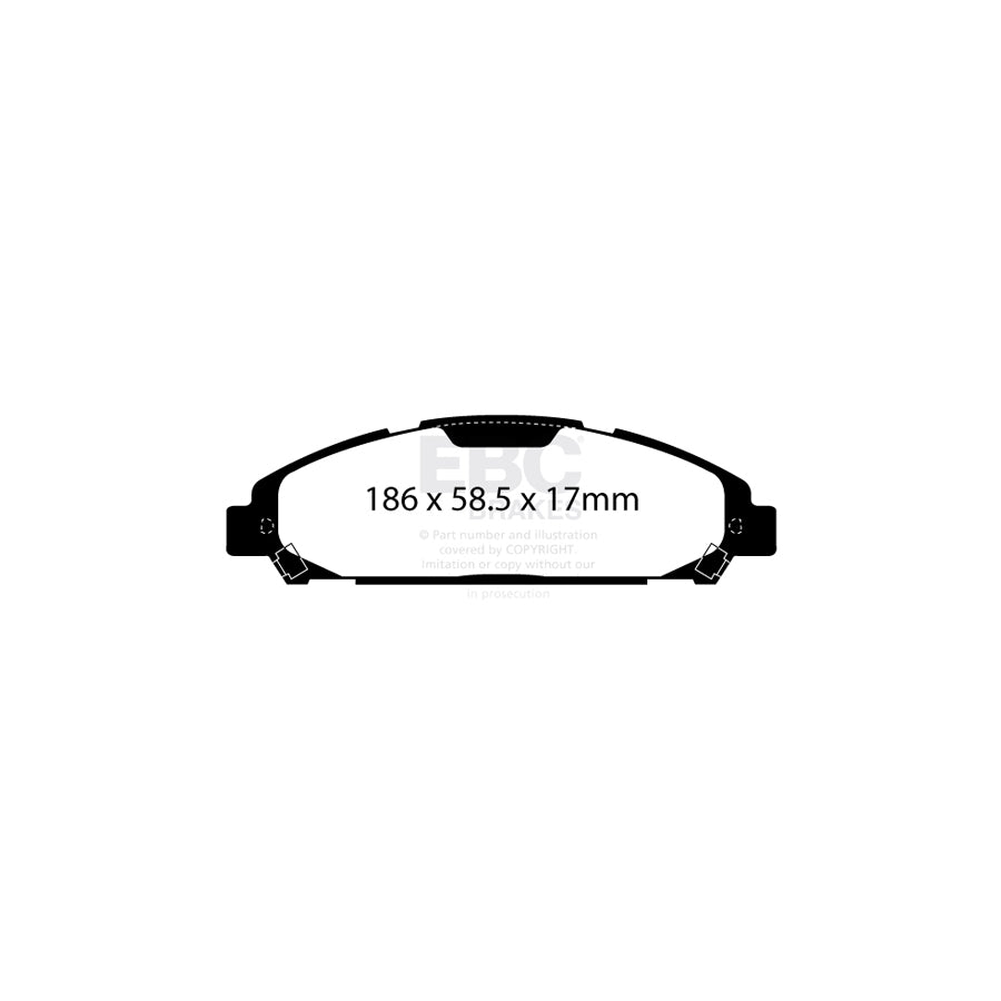 EBC PD08KF702 Ford Mustang Yellowstuff Front Brake Pad & USR Disc K 2 | ML Performance UK Car Parts