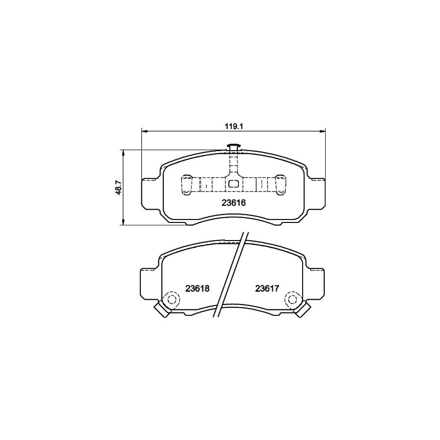 Mintex Mdb2087 Brake Pad Set For Honda Insight I Coupe (Ze)