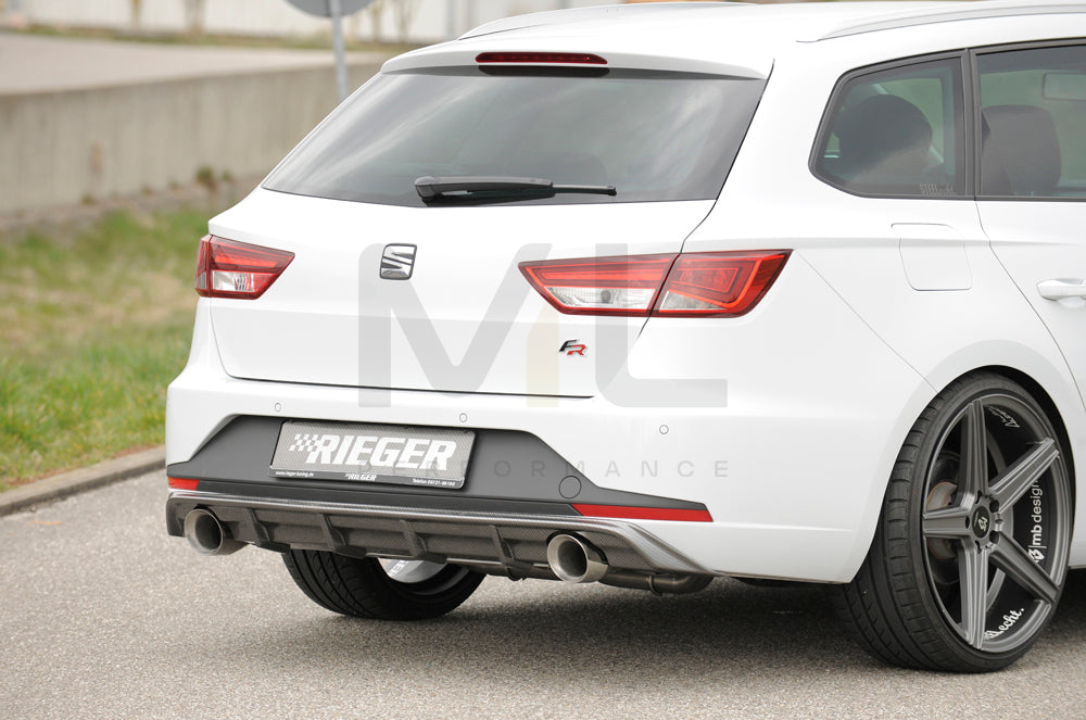 Rieger 00099285 SEAT 5F Leon FR Rear Diffuser 4 | ML Performance UK Car Parts