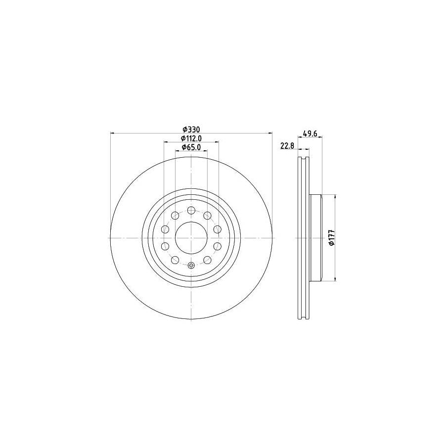 Hella 8DD 355 133-731 Brake Disc