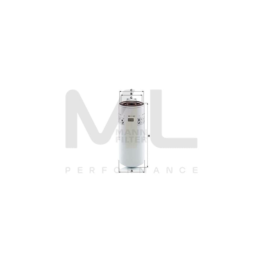 MANN-FILTER WD 11 005 Oil Filter Spin-on Filter | ML Performance Car Parts