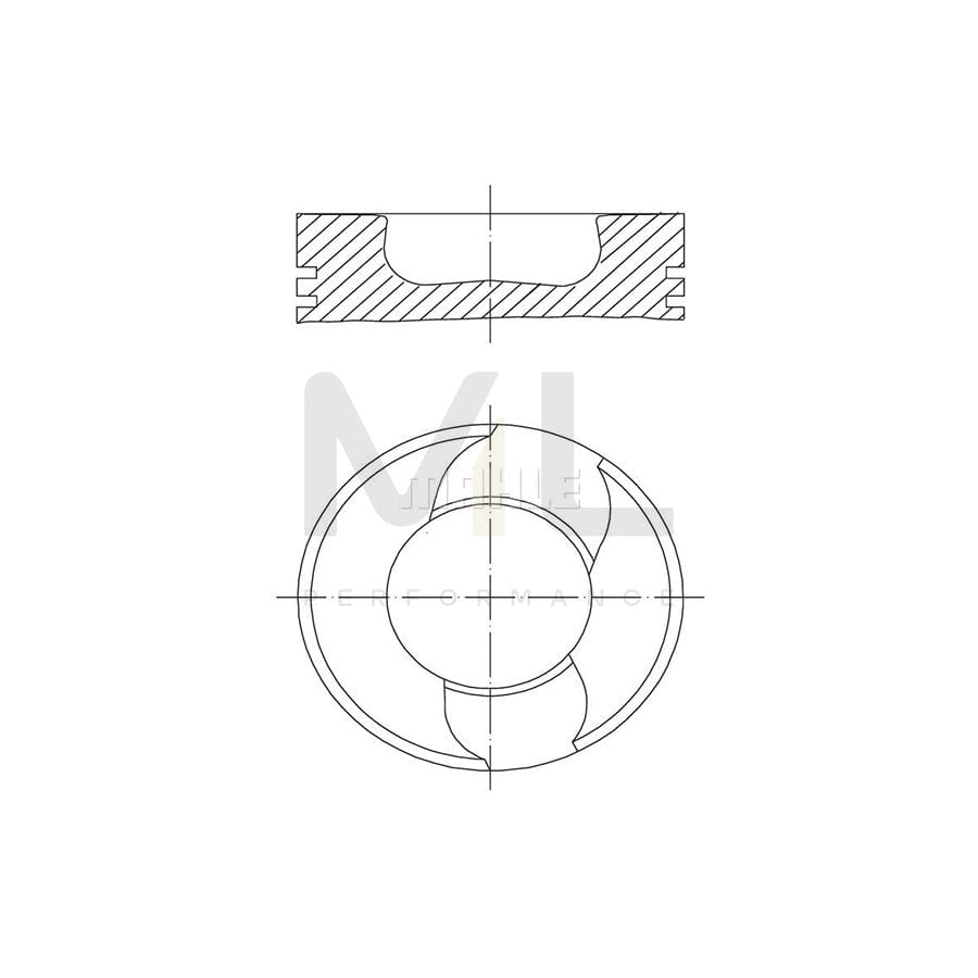 MAHLE ORIGINAL 229 48 00 Piston 128,0 mm, with cooling duct, with piston ring carrier | ML Performance Car Parts