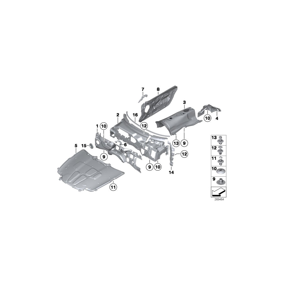 Genuine BMW 51489128510 E89 Sound Insulation, Tunnel, Exterior (Inc. Z4 35i, Z4 35is & Z4 20i) | ML Performance UK