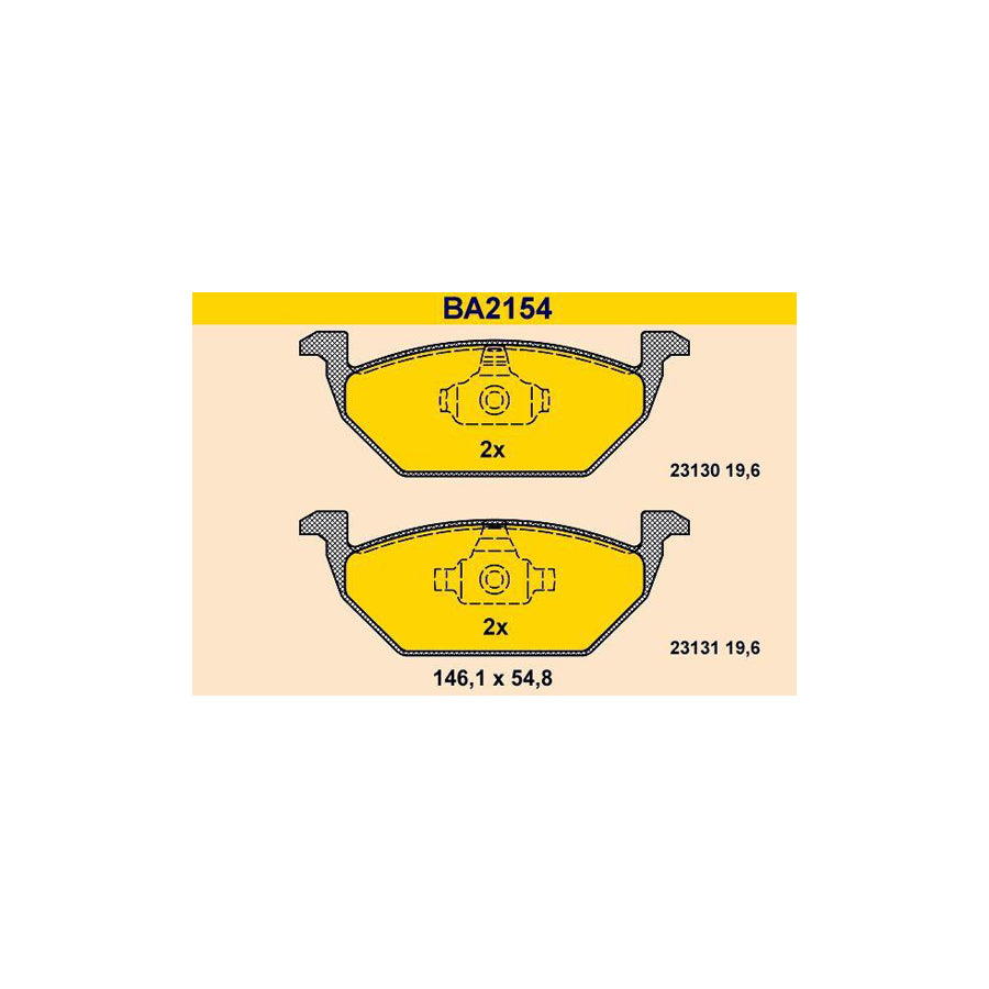 Barum BA2154 Brake Pad Set