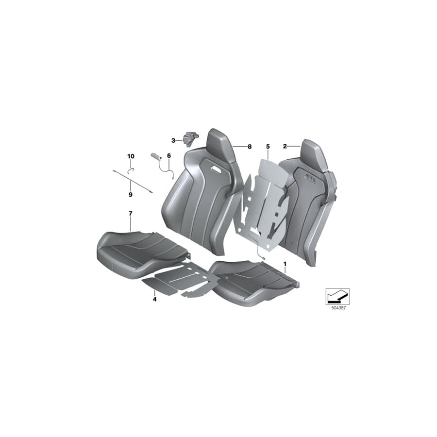 Genuine BMW 52108058460 F87 Insert, Backrest RECHTS (Inc. M2 Competition) | ML Performance UK Car Parts