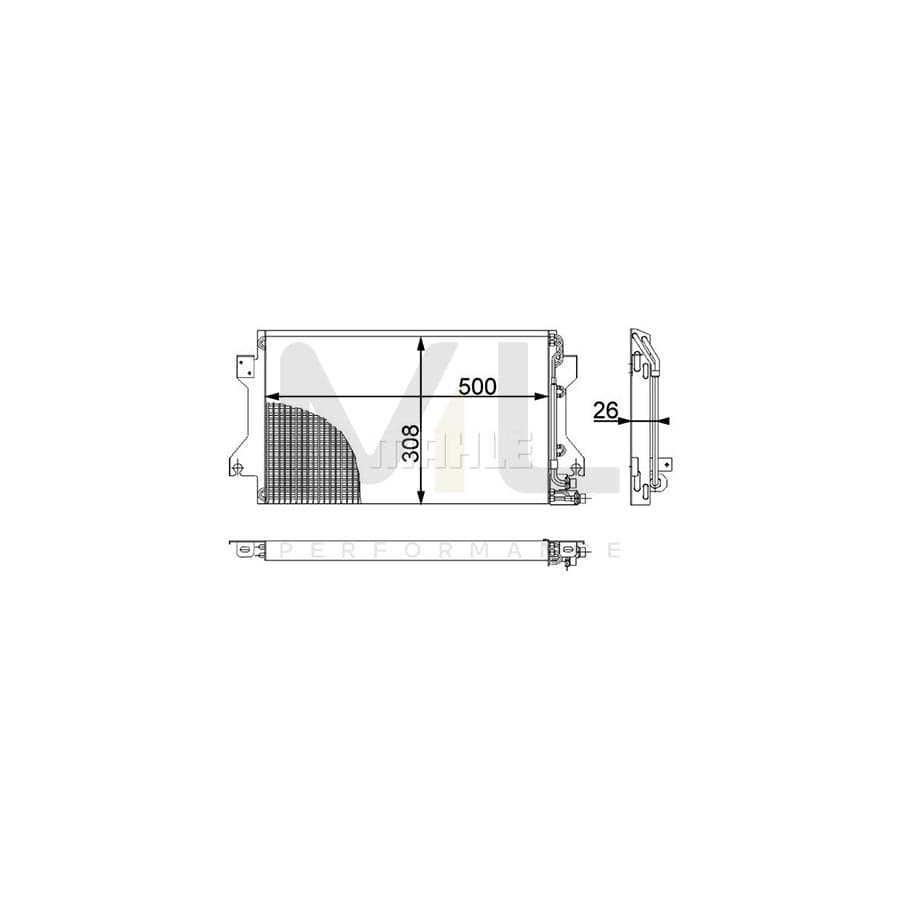 MAHLE ORIGINAL AC 239 000P Air conditioning condenser without dryer | ML Performance Car Parts