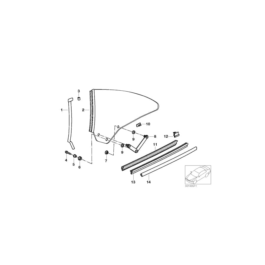 Genuine BMW 51361970353 E31 Cover Panel Outer Left (Inc. 840i, 850Ci & 850CSi) | ML Performance UK Car Parts