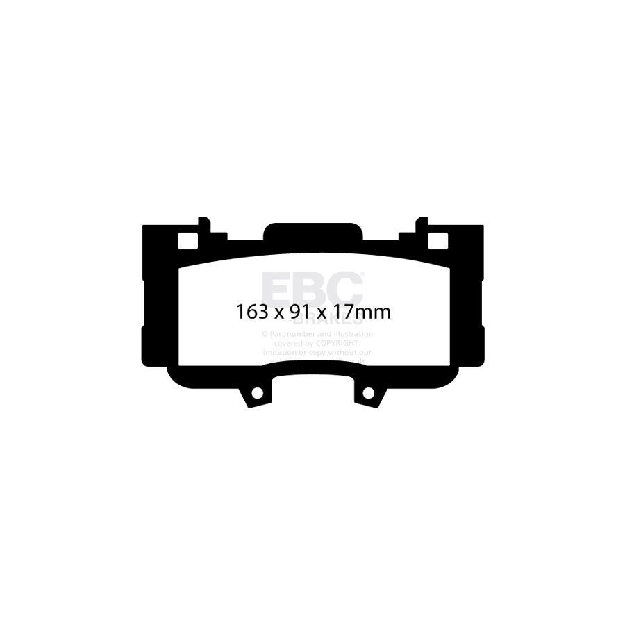 EBC PD08KF704 Ford Mustang Yellowstuff Front Brake Pad & USR Disc K 2 | ML Performance UK Car Parts