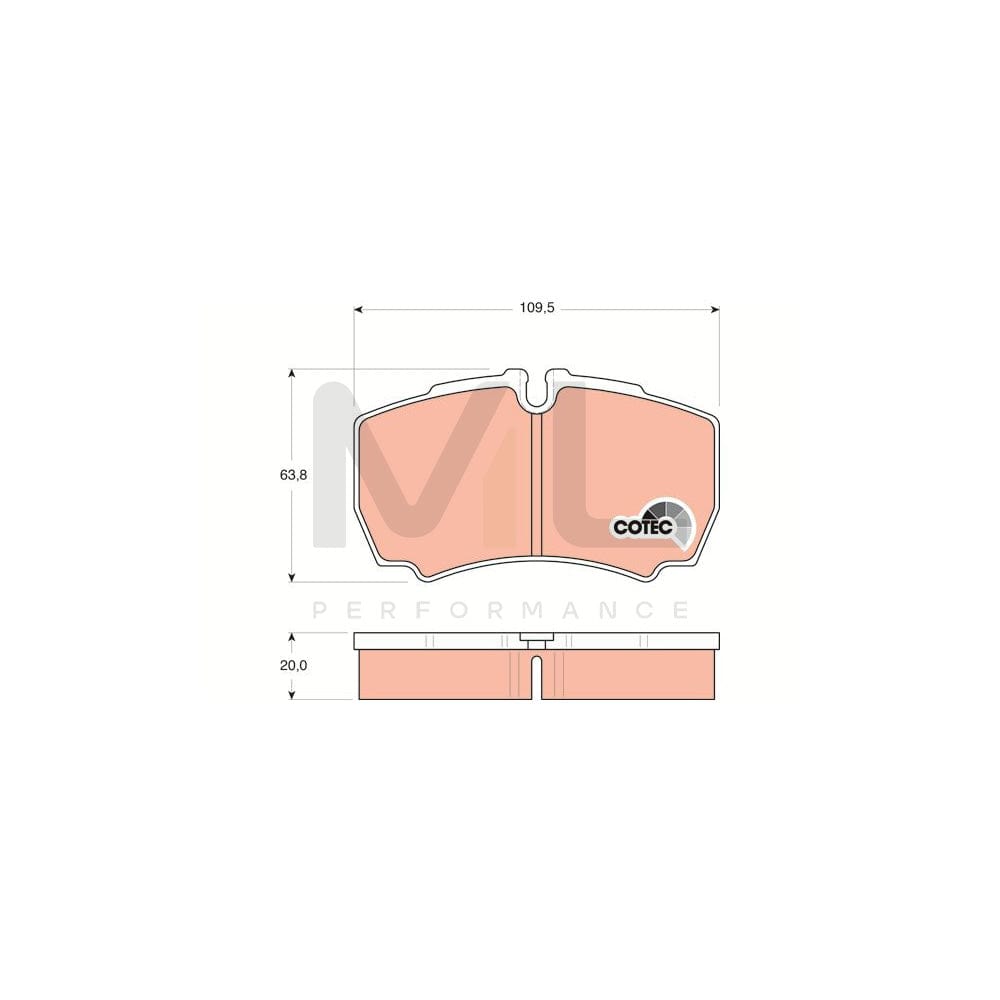 TRW Cotec Gdb1535 Brake Pad Set For Iveco Daily Prepared For Wear Indicator | ML Performance Car Parts