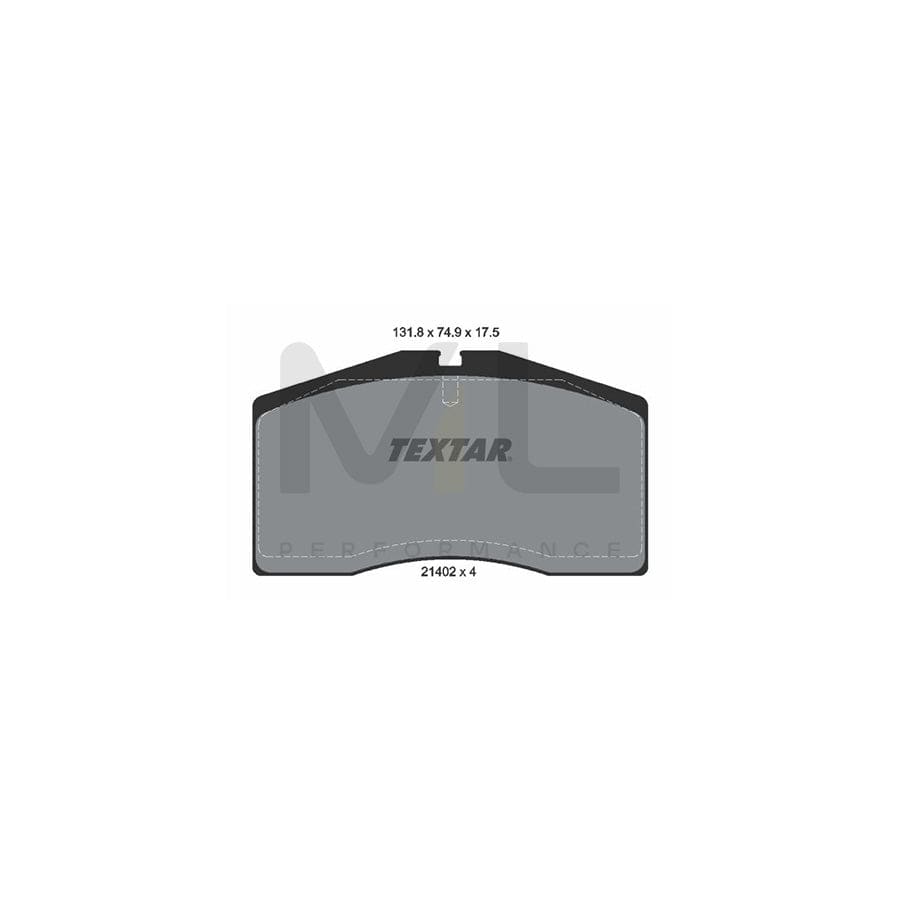 TEXTAR 2140201 Brake pad set prepared for wear indicator | ML Performance Car Parts