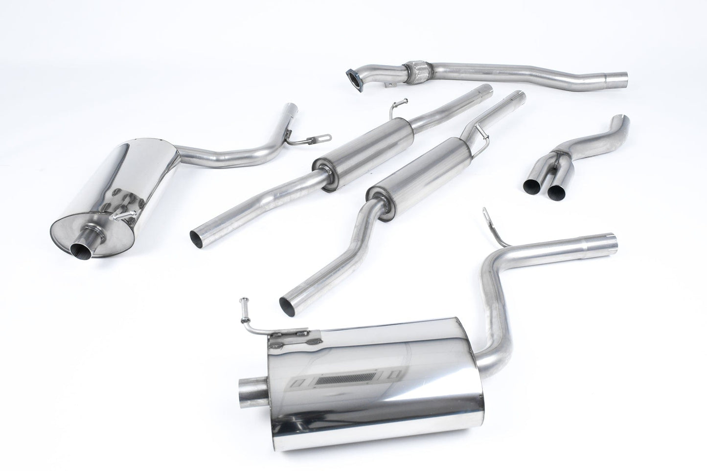 MillTek SSXAU049 Audi A4 Cat-Back Exhaust with 100mm Tips for Manual Models