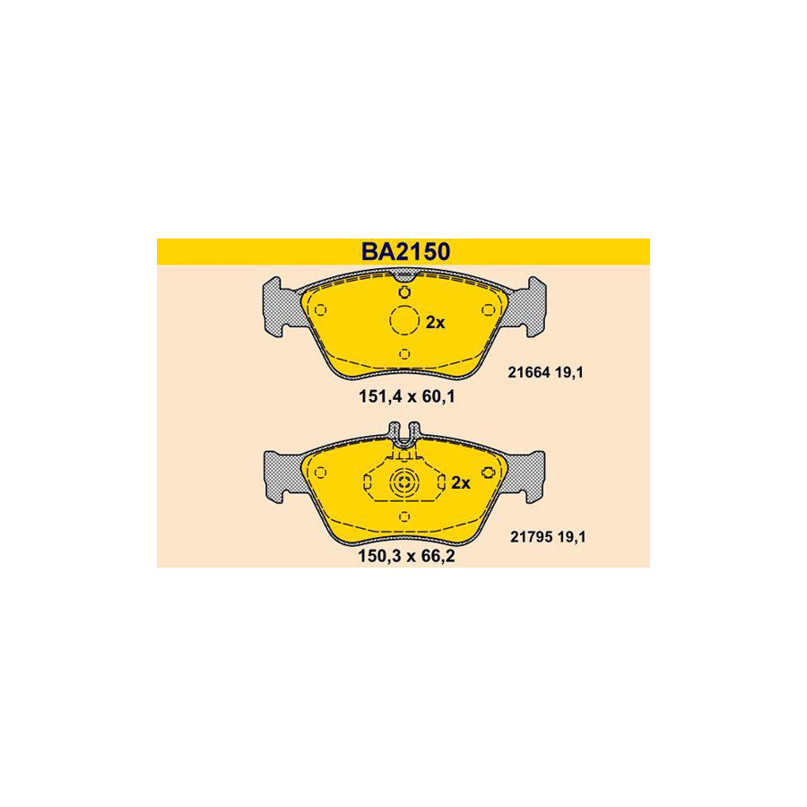 Barum BA2150 Brake Pad Set