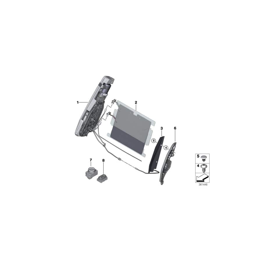 Genuine BMW 52108058225 F82 F80 Backrest Width Adjustment On Door Side (Inc. M3 & M4) | ML Performance UK Car Parts