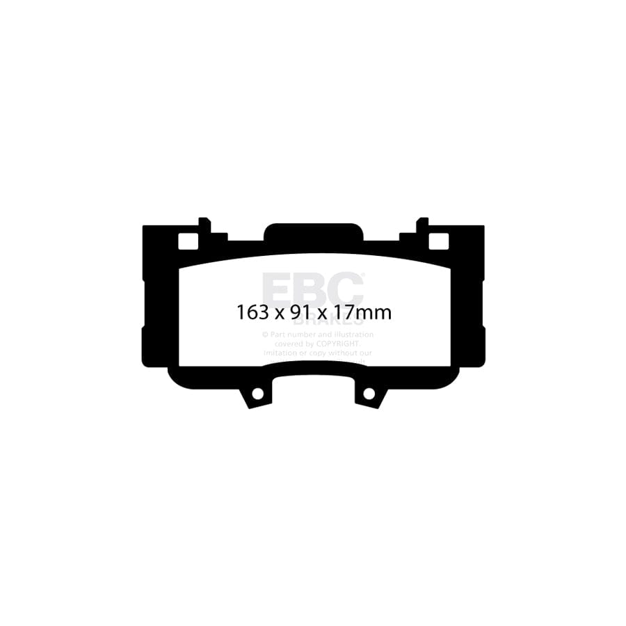 EBC PD04KF1372 Ford Mustang Bluestuff Front Brake Pad & Plain Disc Kit 2 | ML Performance UK Car Parts