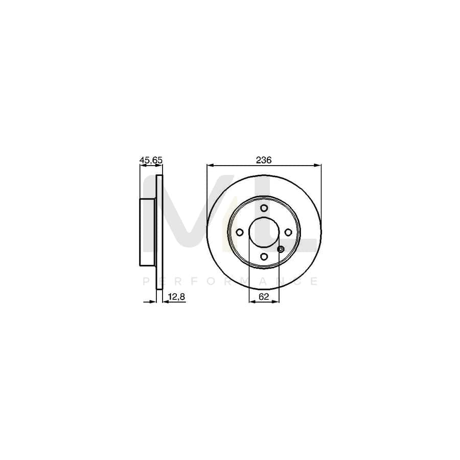 BOSCH 0 986 478 776 Brake Disc for SKODA FAVORIT Solid, Oiled | ML Performance Car Parts