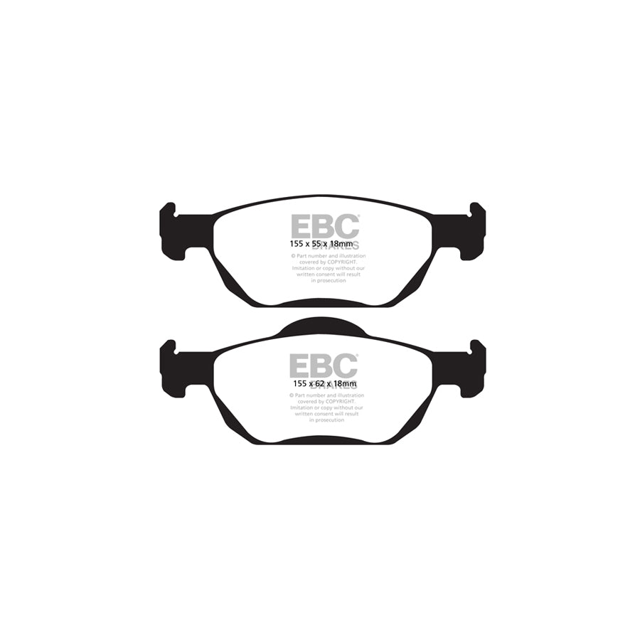 EBC PD06KF286 Honda Accord Greenstuff Front Brake Pad & USR Disc Kit 2 | ML Performance UK Car Parts