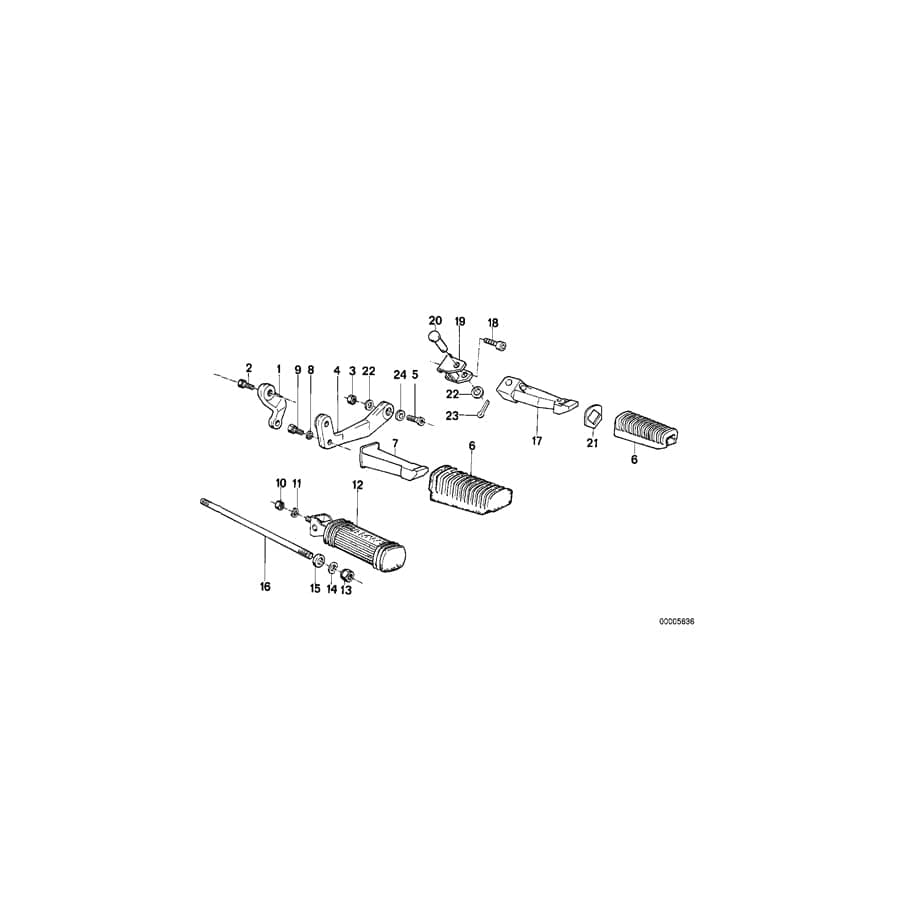 Genuine BMW 46712302312 100 65 Footrest (Inc.  & R 65 RT) | ML Performance UK Car Parts