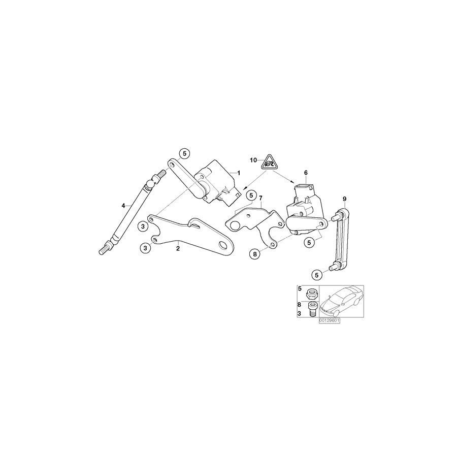 Genuine BMW 37146763523 E61 Left Ride Height Sensor Bracket (Inc. 535d) | ML Performance UK Car Parts