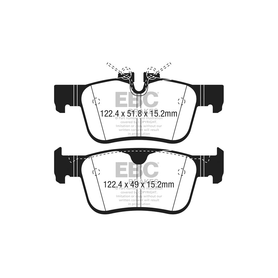 EBC PDKR1097 Volvo Ultimax Rear Brake Pad & Plain Disc Kit - ATE Caliper 2 | ML Performance UK Car Parts