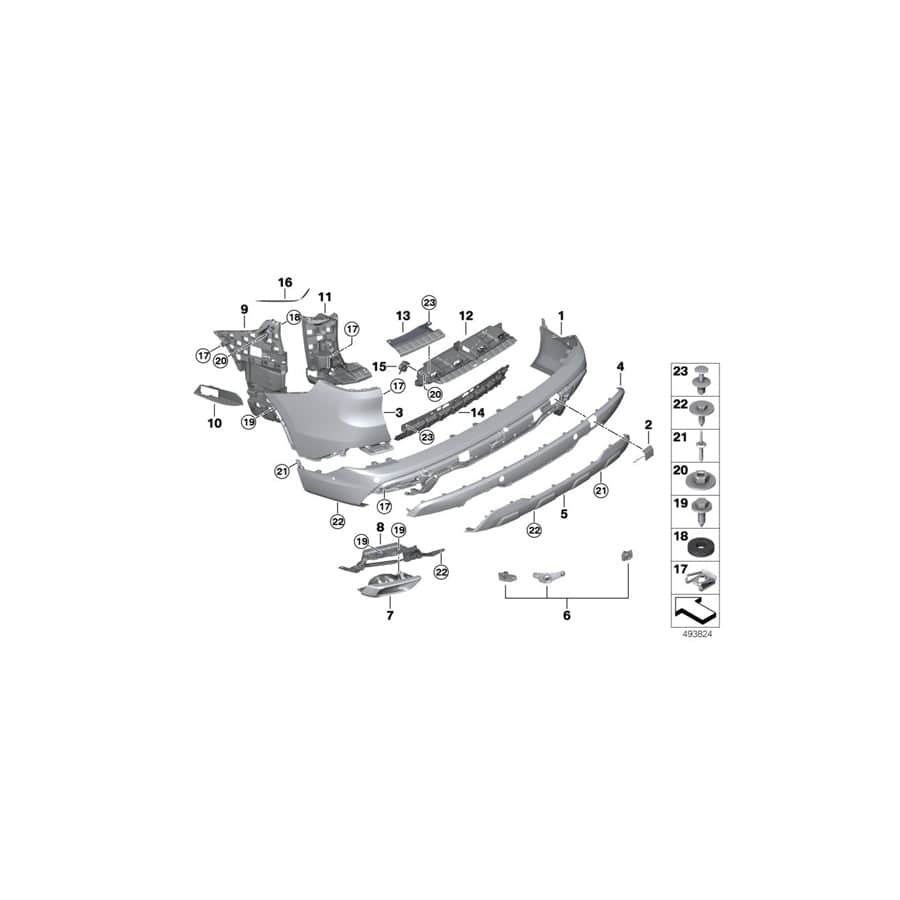 Genuine BMW 51127429429 G05 Reinforcement For Bumper, Rear Lower (Inc. X5) | ML Performance UK Car Parts