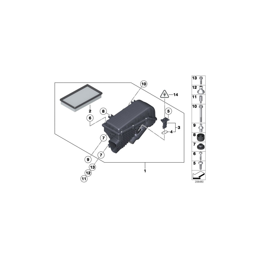 Genuine BMW 13717566390 F03 F02 Screw-On Support (Inc. 760Li, Ghost & Ghost) | ML Performance UK