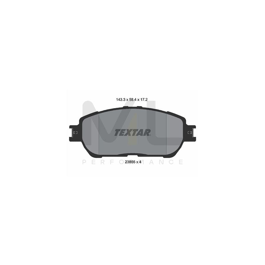 TEXTAR 2385503 Brake pad set for TOYOTA Tacoma II Pickup (_N2_) not prepared for wear indicator | ML Performance Car Parts