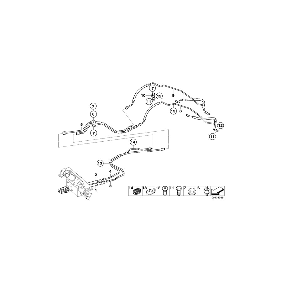 Genuine BMW 37106780569 E61 E60 Pressure Hose Assy (Inc. 530i) | ML Performance UK Car Parts