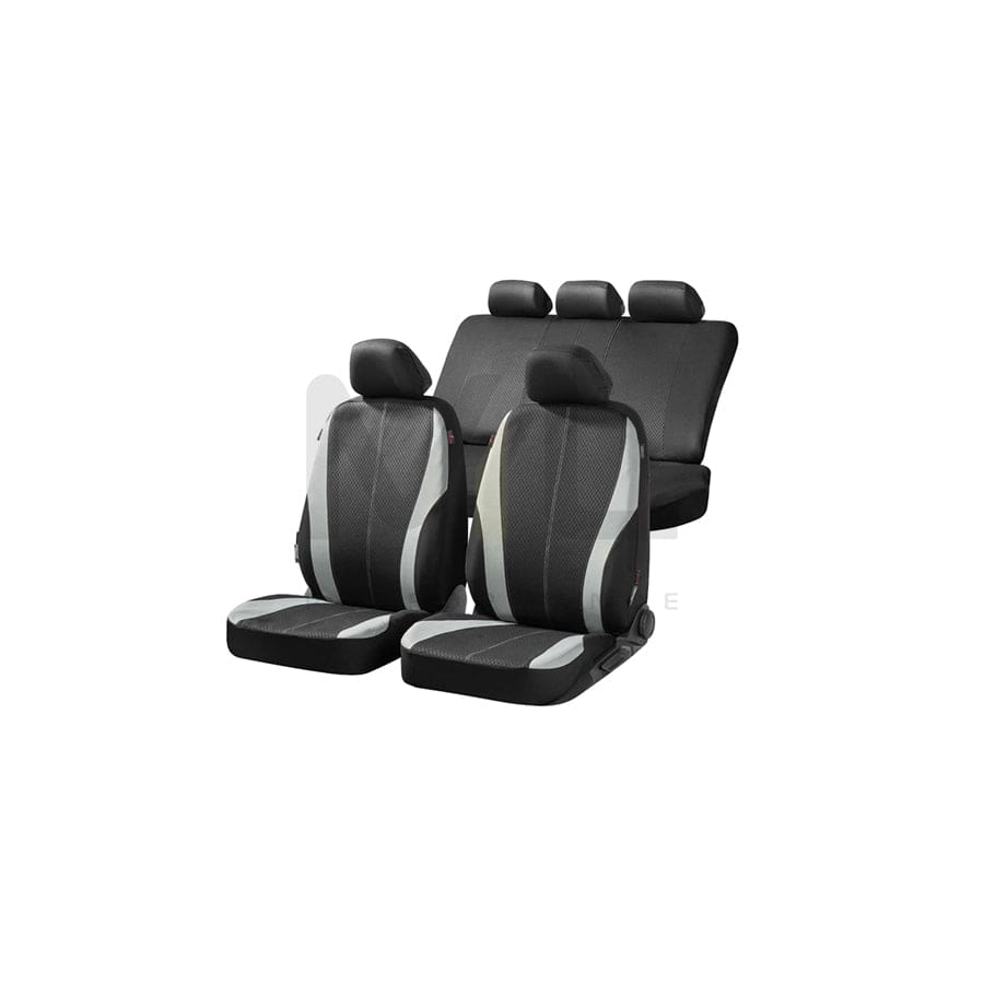 WALSER Dundee , ZIPP IT 11857 Car seat cover Black, Polyester, Front and Rear | ML Performance Car Parts